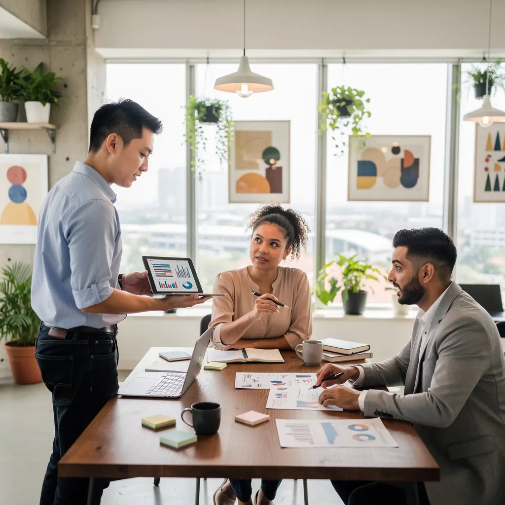 Professional team collaboration